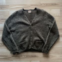 Men's Brown and Khaki Cardigan(55)45
