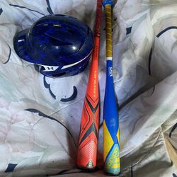 Batting Gear + Easton 27” Bat 