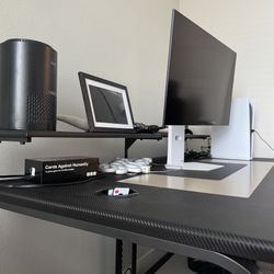 Gaming desk, black and tan