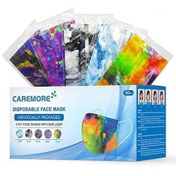 Disposable Face Masks With Designs, Individually Wrapped