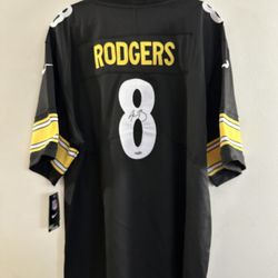 AARON RODGERS SIGNED PITTSBURGH STEELES QB AUTOGRAPHED NIKE JERSEY w/COA XXXL 896