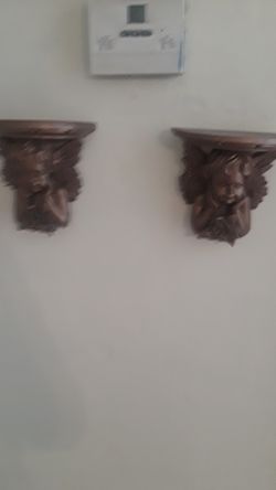 2 angel hanging candle holder