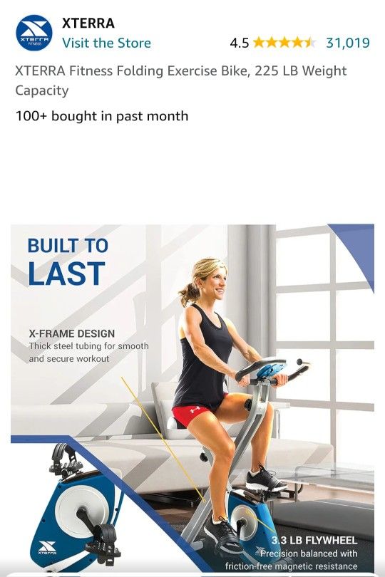 Xterra FB150 Foldable Exercise Bike