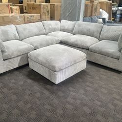 Light Gray Modular Cloud Sectional 
