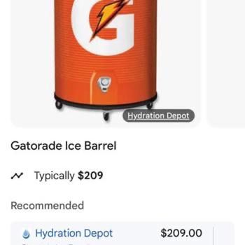 New Gatorade Ice Barrel Cooler NEW IN BOX 6 Available