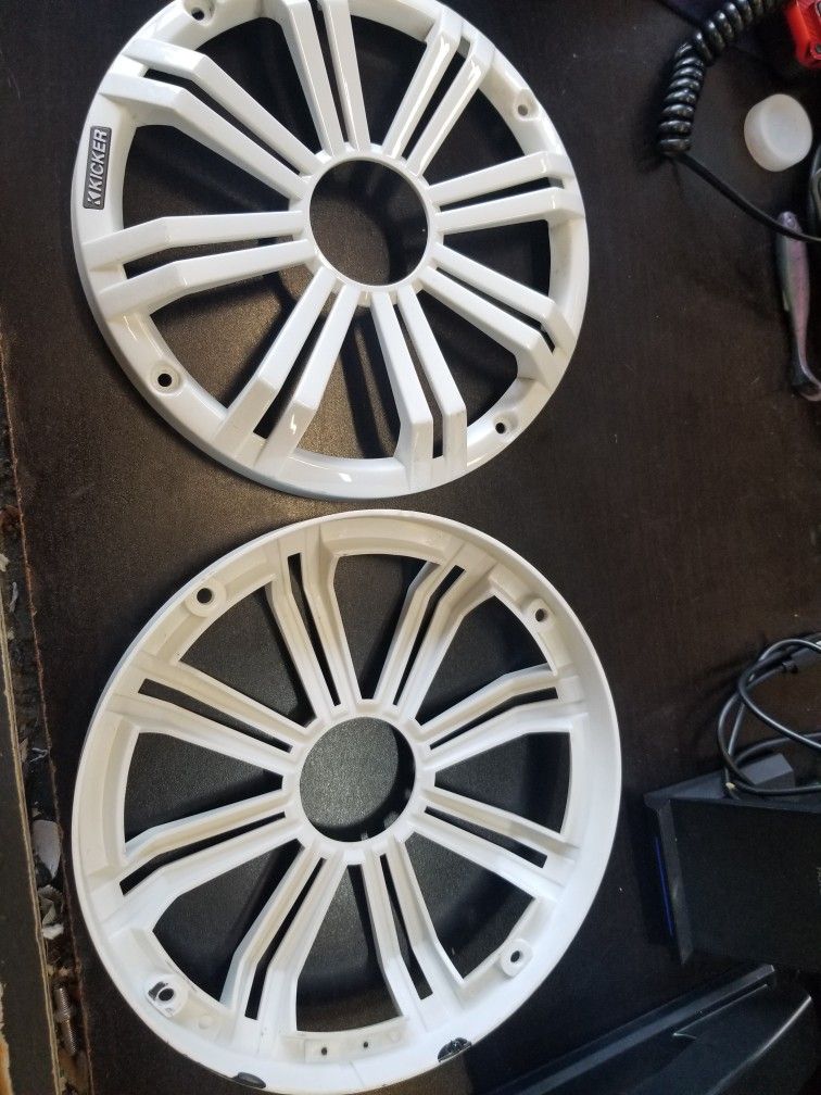 Kicker 8" White Speaker Grills