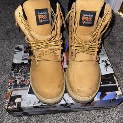 Hard Steal Toe Boots Timberlands Size 8 Wide