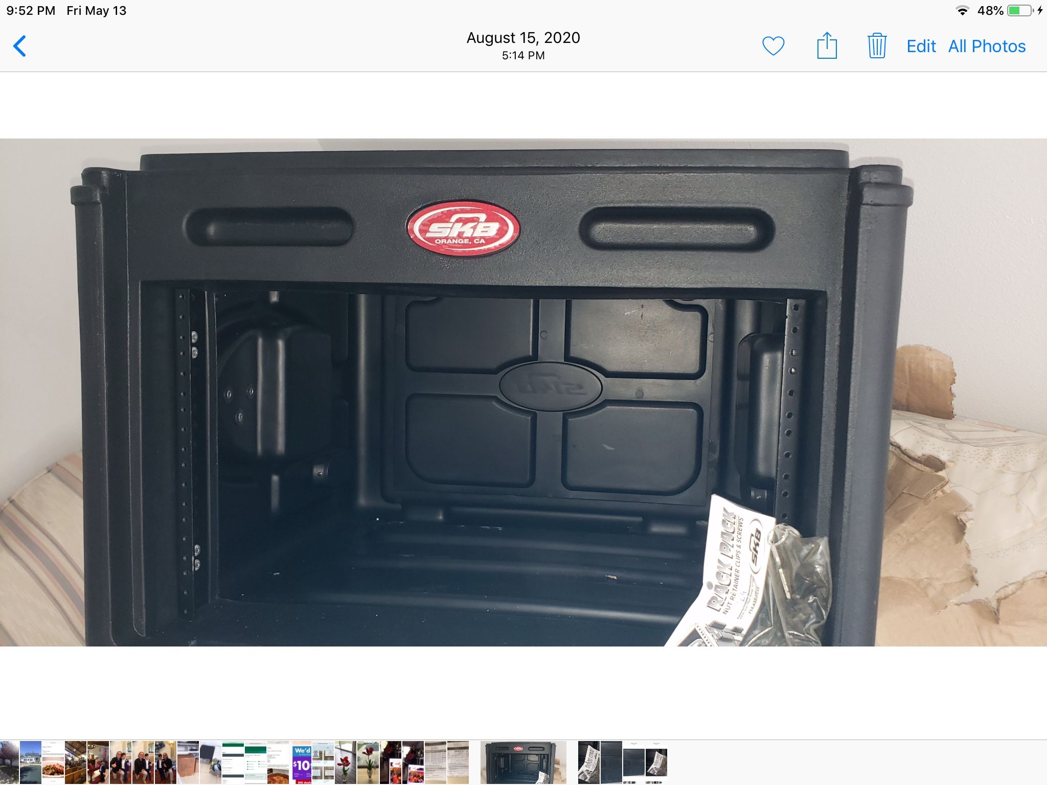 Brand New SKB Hard Case With Six Space Rack
