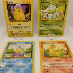 STARTER SQUAD: Charmander Bulbasaur Squirtle Pikachu Pokemon Card