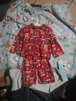 Kids Christmas Pajama Set with Tags