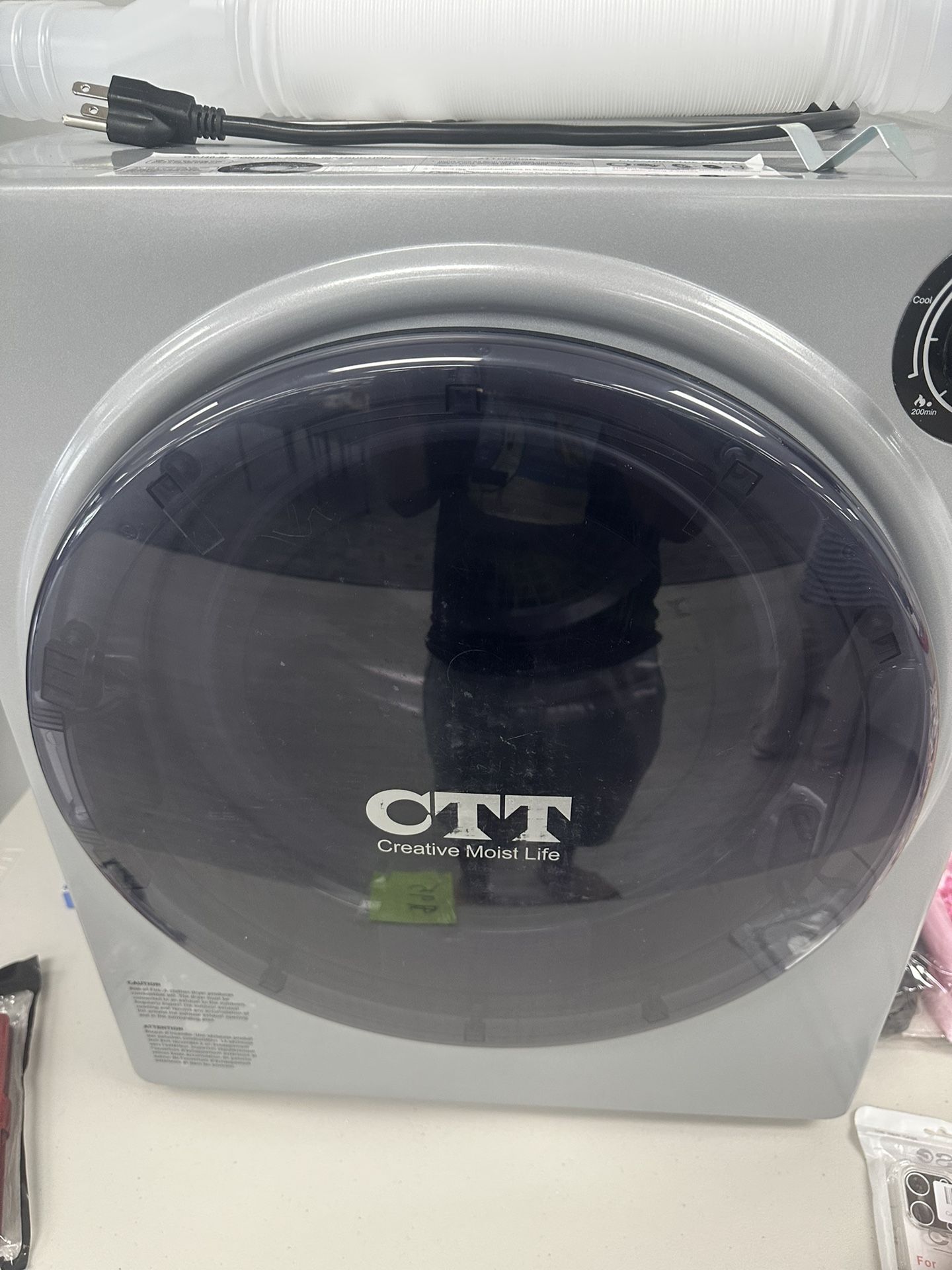 CTT Compact Dryer 2.0 cu.ft. Portable Clothes Dryers with Stainless Steel Liner Small Dryer Machine, Suitable for Apartments, Dorm, RVs, 110V Gray