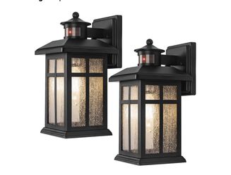 Motion Sensor Outdoor Wall Lights 2 Packs