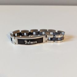 Men's Bracelet with Custom Name: Salman