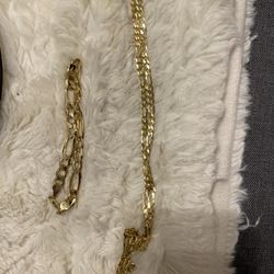 925 Gold Necklec And Bracelet