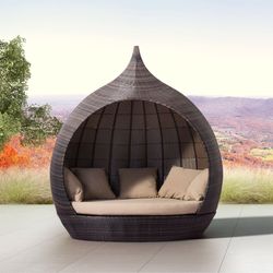 Martinique Brown & Beige Outdoor Beach Daybed