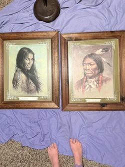 Pair of Framed Native American Portrait Prints