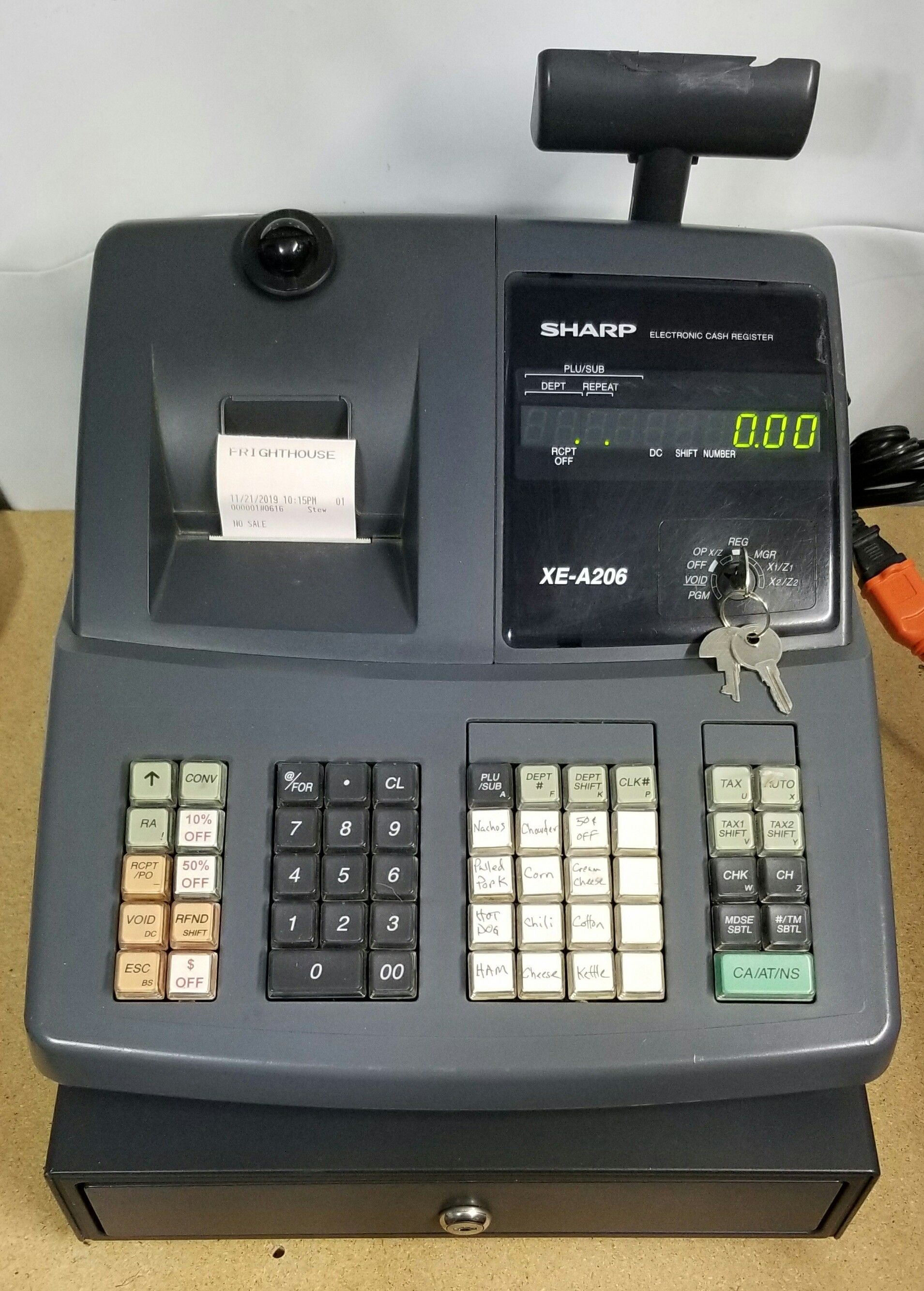 Cash Register, Sharp XE-A206