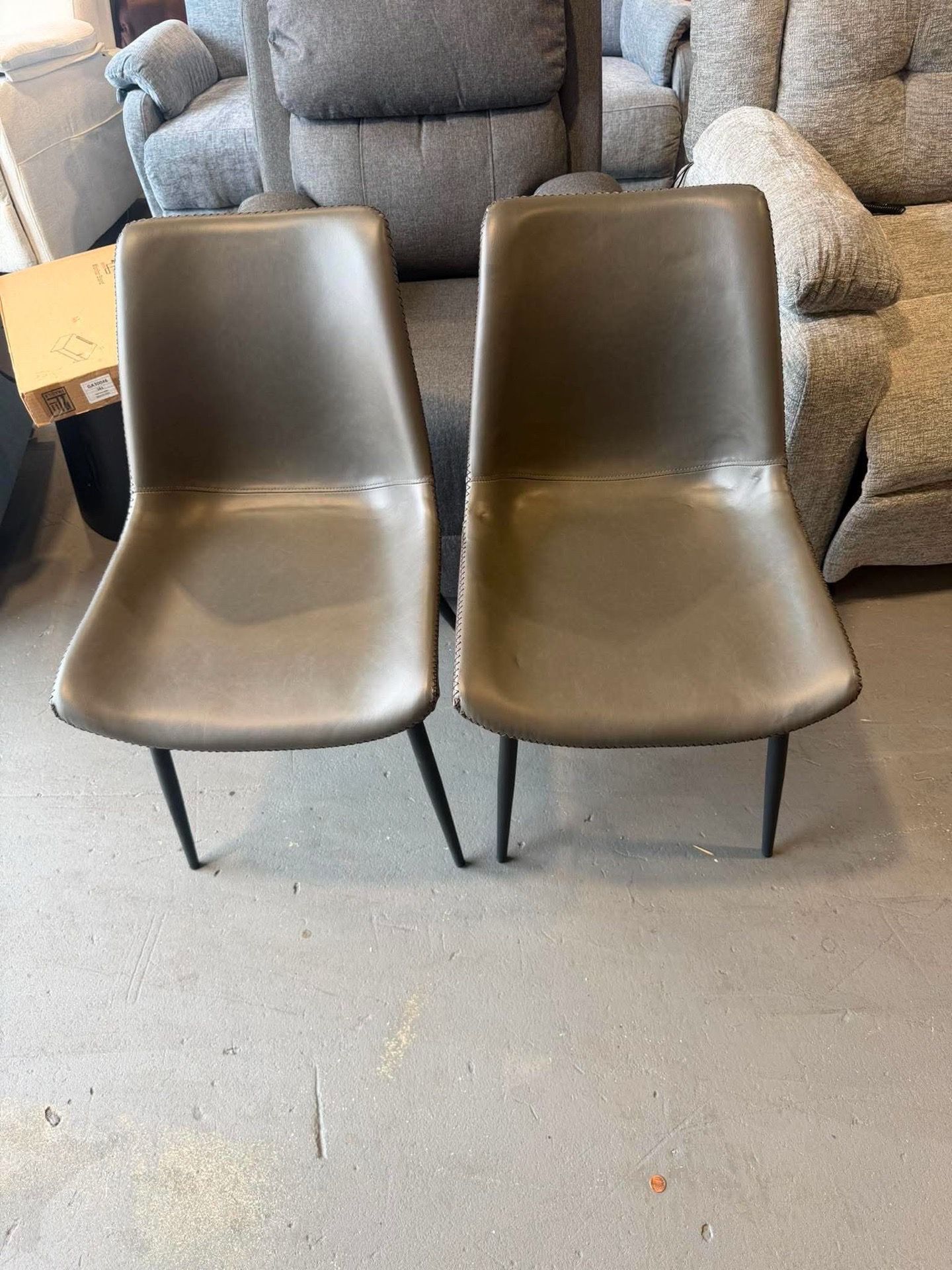 New -New-Set of 2 Rufina PU Leather Upholstered Dining Chair