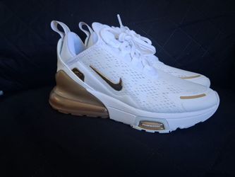 Nike Air Max 270  premium White Gold Sneakers size 6