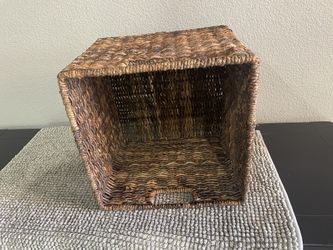 Brown Wicker Storage Box