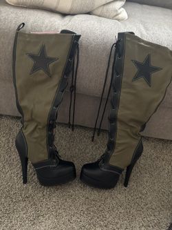 Army Girl Costume Boots