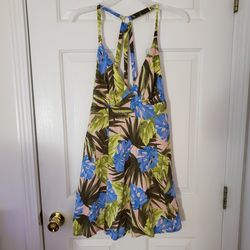 Forever 21 Sleevless Short Dress Peach/Green