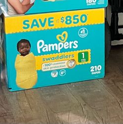Pampers Swaddlers Size 1 Diapers 210 Count
