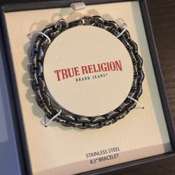 True Religion Rolo Chain Bracelet 8.5”