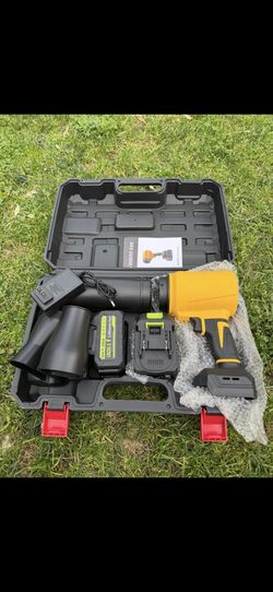 High RPM Cordless Leaf Blower - 21V Electric Handheld Leaf Blower with 2 Batteries & Fast Charger - Lightweight for Patio, Lawn, Yard, Deck Cleaning