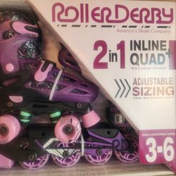 Girls Roller Skate Adjustable Size 3-6