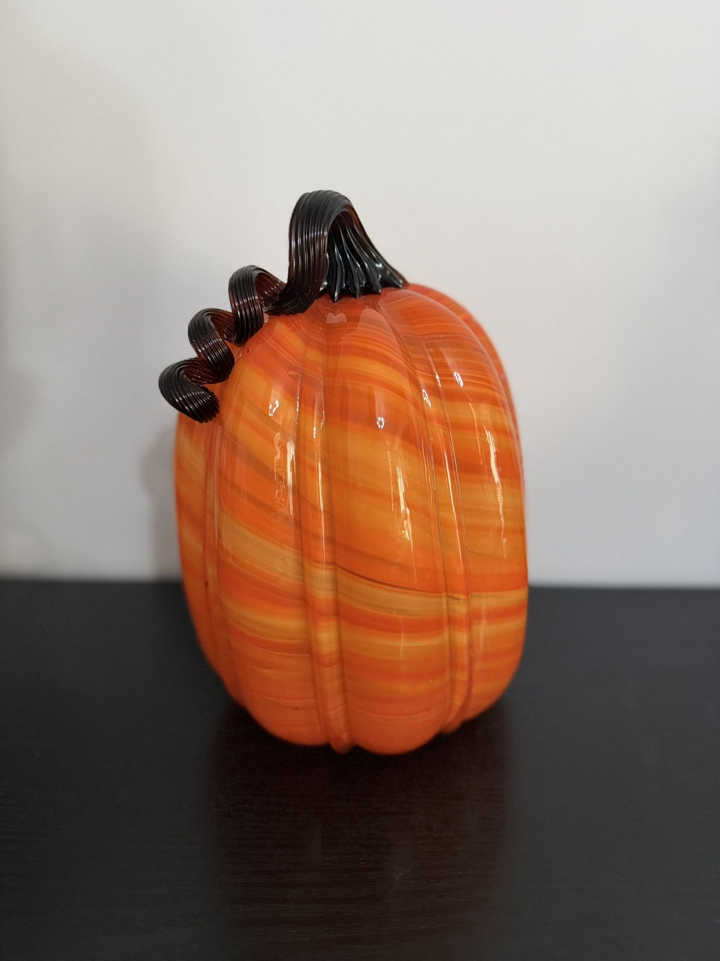 Glass Pumpkin Decor 