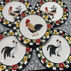 Vintage Chicken Plates (5)
