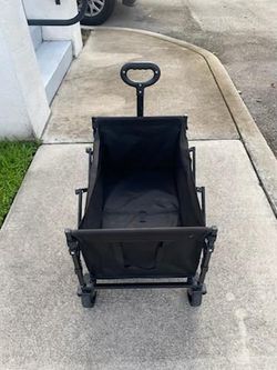 black folding wagon