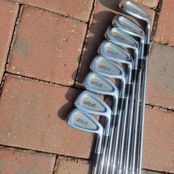 Wilson Staff Midsize RM Irons 3-PW Stiff Flex Steel Very Nice!! S300 shafts nice grips