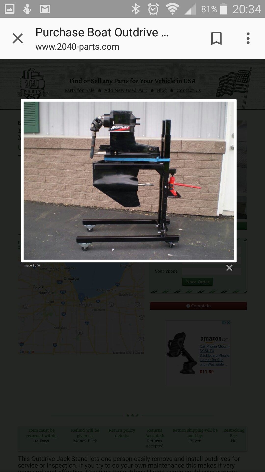 Boat outdrive Jack stand