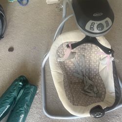 Graco DuetSoothe Baby Swing and Rocker, Sapphire Blue, Infant