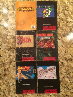Nintendo NES SNES N64 Game Manual Lot