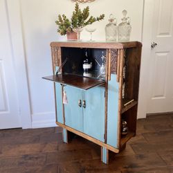 Bar Cabinet / Drinks / Secretary Desk / Buffet Custom Vintage Restored Art Deco style 