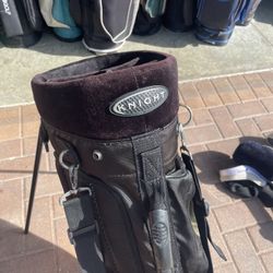 Knight golf stand bag with double strap and club dividers  