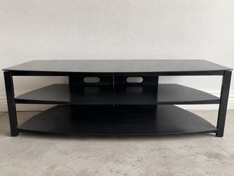Black Glass 3-Tier TV Stand / Entertainment Center