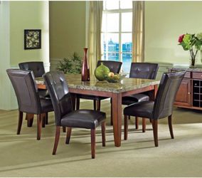 Marble top Dinning Table 6 chairs