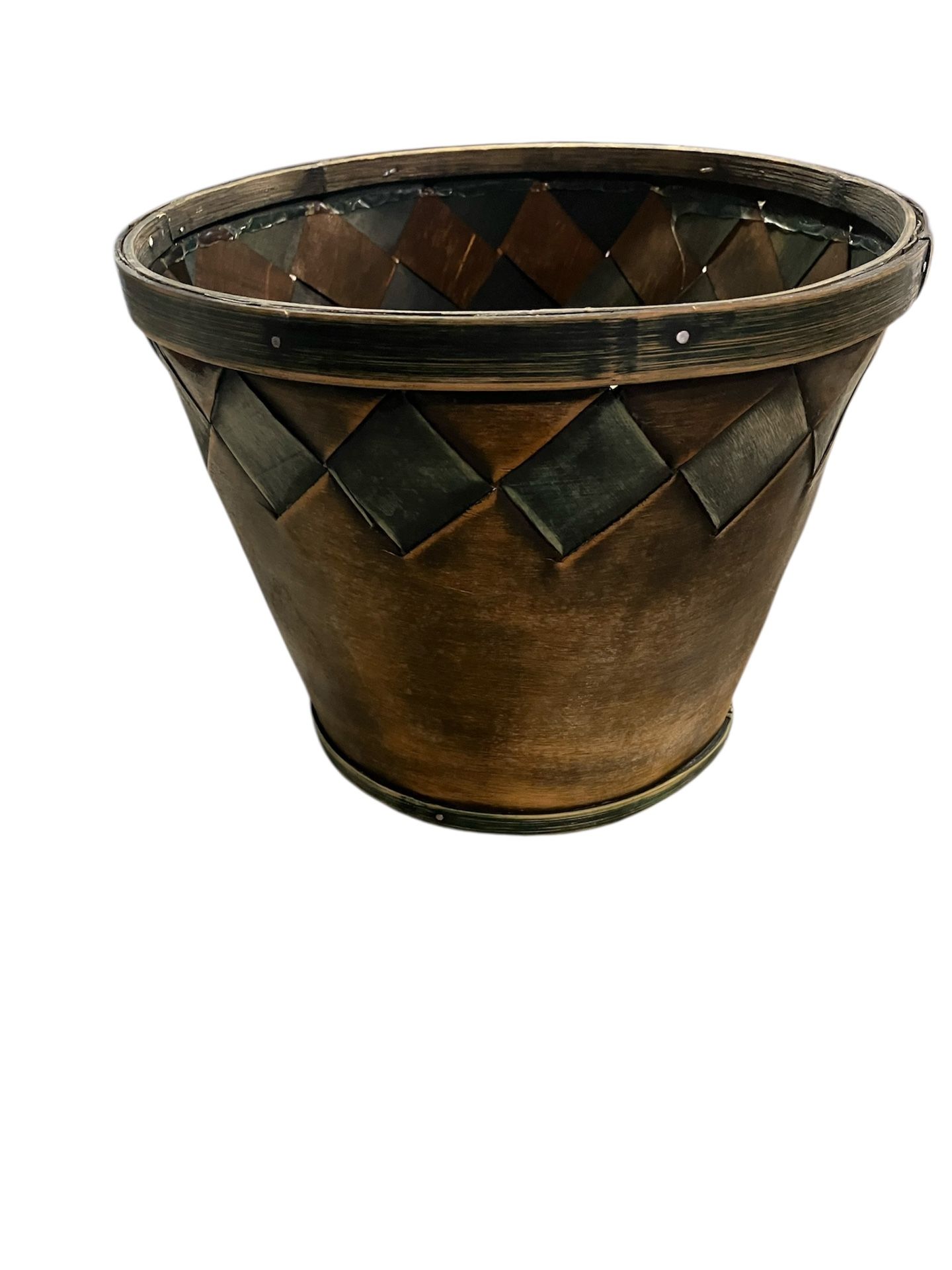 Rustic Thin Wood Planter Basket