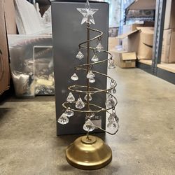 12” LED Christmas Tree Table Lamp Power Modern Crystal Desk Light Decor US Stock