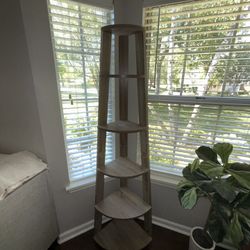 6-Tier Tall Corner Ladder Shelf Tower