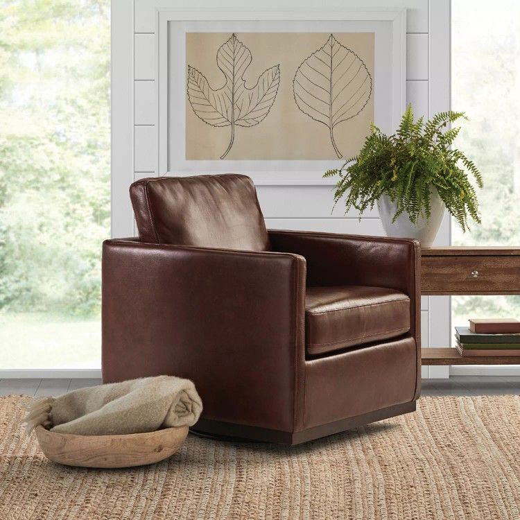 Cole & Rye Modern Farmhouse Swivel Accent Chair