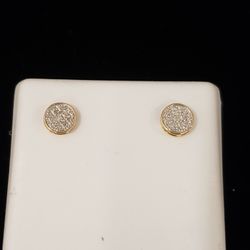 10kt Gold Diamond Studs 