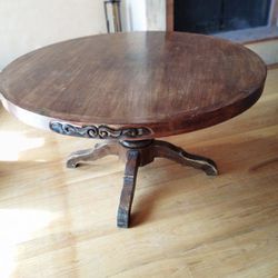 56" Solid Wood Round Dining Table
