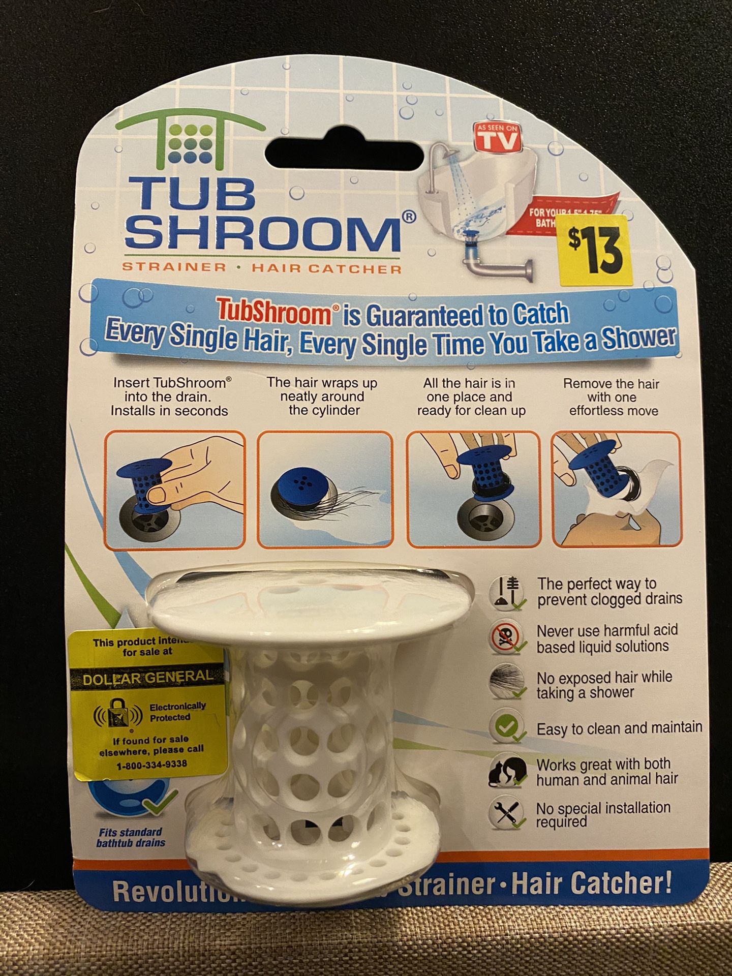 NEW Tub Shroom Tub Hair catcher 13$ Retail