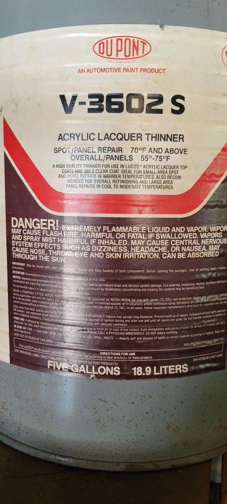 Dupont Acrylic Lacquer Thinner 5 Gallons