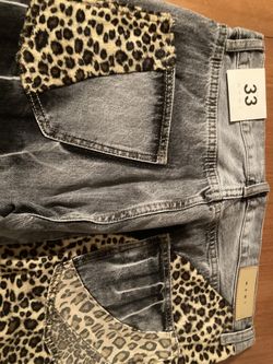 MNML cheetah Print Jeans